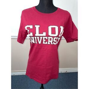 Elon University Champion Maroon Short Sleeve Tee- Men’s or Women’s
